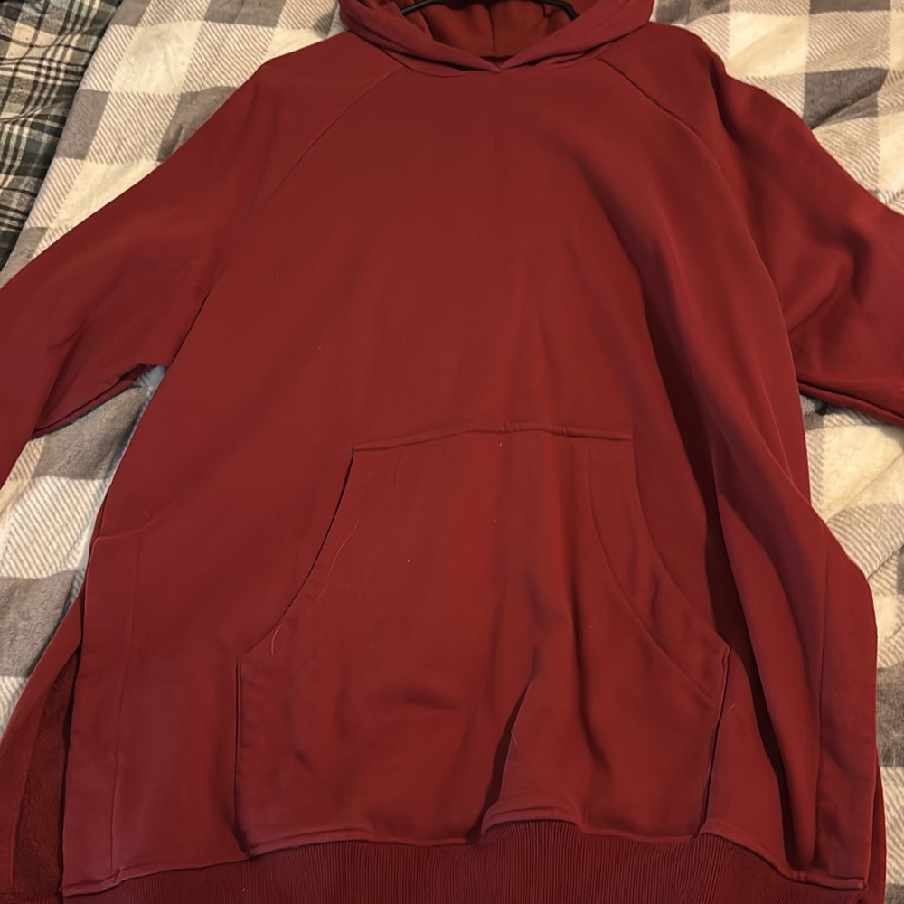 Burgundy Hoodie with Front Pocket